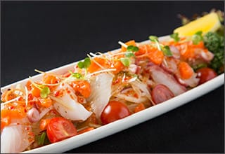 タコと白身魚のカルパッチョ